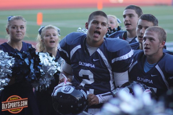 3A Offensive MVP Derrick Becker celebrates after beating South Kitsap
