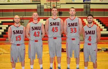 Saints seniors Karnofski, Norman, Dodson, Jensen and Coulter - Image from SMUSaints.com